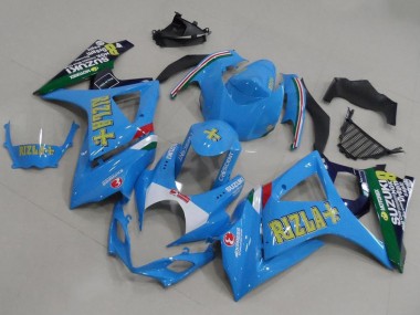 Best 2007-2008 Light Blue Rizla Suzuki GSXR 1000 K7 Motorcycle Fairings Kit Canada