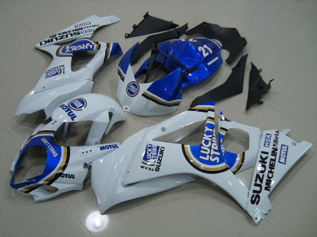 Best 2007-2008 Blue Lucky Strike Suzuki GSXR 1000 K7 Motorbike Fairing Canada Best 2007-2008 Blue Lucky Strike Suzuki GSXR 1000 K7 Motorbike Fairing Canada