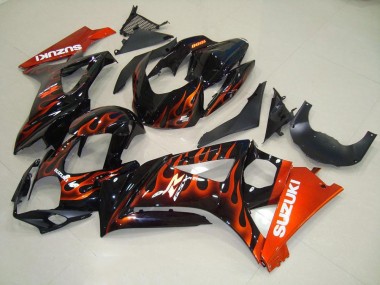 Best 2007-2008 Orange Flame Suzuki GSXR 1000 K7 Motorbike Fairing Kits Canada