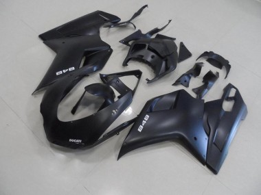 Best 2007-2012 Ducati 848 1098 1198 Motorcycle Fairings MF3991 - Matte Black with White 848 Canada
