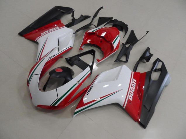Best 2007-2014 Red White Ducati 848 1098 1198 Replacement Motorcycle Fairings Canada Best 2007-2014 Red White Ducati 848 1098 1198 Replacement Motorcycle Fairings Canada