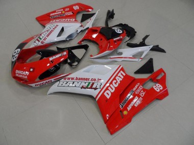 Best 2007-2012 Ducati 848 1098 1198 Motorcycle Fairings MF4009 - Orange Banner 69 Canada