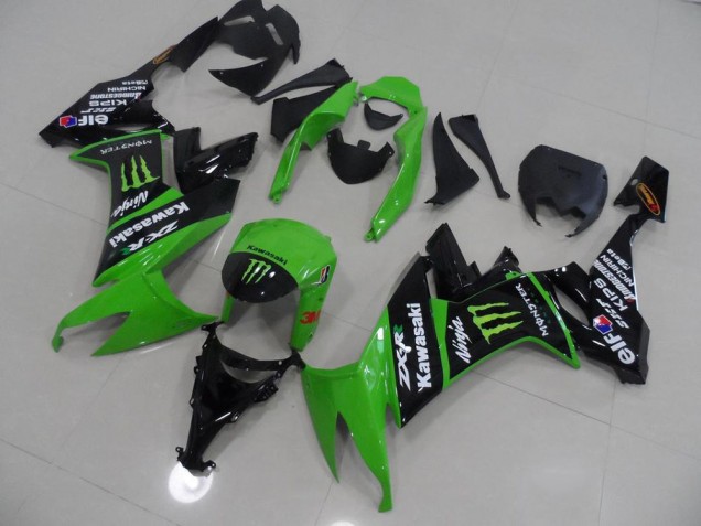 Best 2008-2010 Green and Black Monster Kawasaki ZX10R Motorbike Fairing Canada