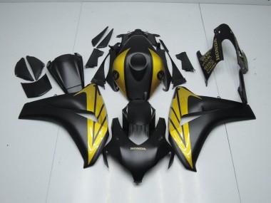 Best 2008-2011 Matte Black and Gold Honda CBR1000RR Bike Fairings Canada