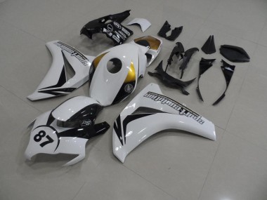Best 2008-2011 White and Black 87 Honda CBR1000RR Bike Fairings Canada