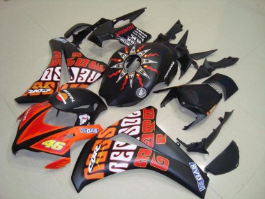 Best 2008-2011 Rossi Matte Black Honda CBR1000RR Motorcycle Replacement Fairings Canada