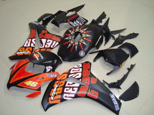 Best 2008-2011 Rossi Matte Black Honda CBR1000RR Motorcycle Replacement Fairings Canada Best 2008-2011 Rossi Matte Black Honda CBR1000RR Motorcycle Replacement Fairings Canada