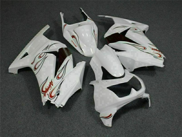 Best 2008-2012 White Red Kawasaki EX250 Motorcylce Fairings Canada Best 2008-2012 White Red Kawasaki EX250 Motorcylce Fairings Canada