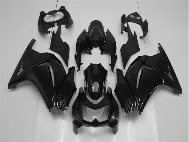 Best 2008-2012 Glossy Black Kawasaki EX250 Motorcycle Fairing Kits Canada