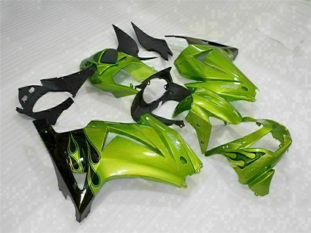 Best 2008-2012 Green Black Kawasaki EX250 Motorcyle Fairings Canada Best 2008-2012 Green Black Kawasaki EX250 Motorcyle Fairings Canada
