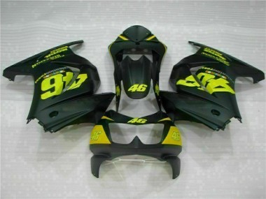 Best 2008-2012 Black Yellow 46 Kawasaki EX250 Motorcycle Fairings Kit Canada