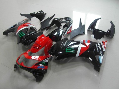 Best 2008-2012 Kawasaki Ninja ZX250R Motorcycle Fairings MF3607 - Red And Black Monster Canada