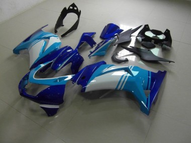 Best 2008-2012 Light and Dark Blue Kawasaki ZX250R Bike Fairing Kit Canada