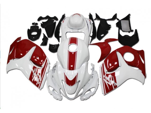 Best 2008-2019 White Red Suzuki GSXR 1300 Hayabusa Replacement Fairings Canada