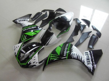 Best 2009-2011 White Green Monster Yamaha YZF R1 Motorcycle Fairings Kit Canada