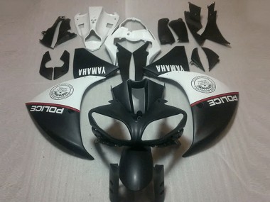 Best 2009-2011 Matte Black White Yamaha YZF R1 Bike Fairing Canada