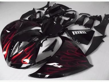 Best 2009-2011 Red Black Flame Yamaha YZF R1 Bike Fairings Canada