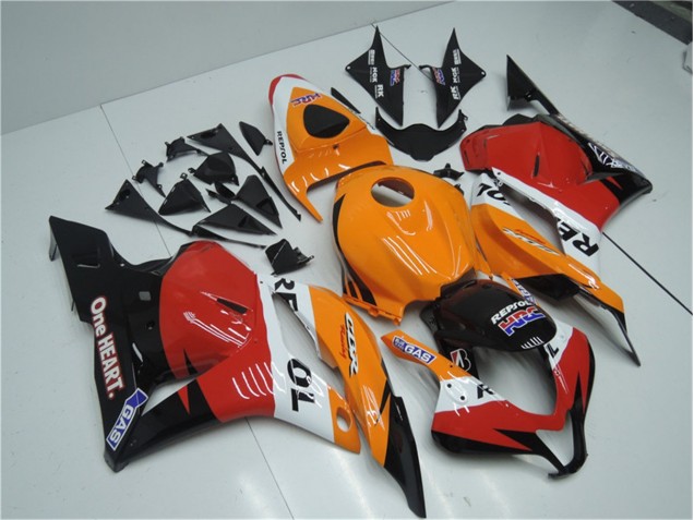 Best 2009-2012 Orange Red Black Repsol Honda CBR600RR Motorcyle Fairings Canada