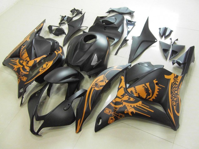 Best 2009-2012 Matte Black Orange Sticker Honda CBR600RR Motorcycle Fairings Canada