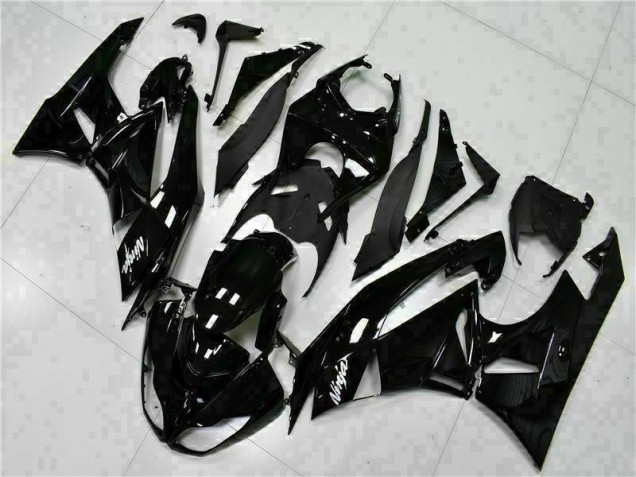 Best 2009-2012 Black White Ninja Kawasaki ZX6R Replacement Fairings Canada Best 2009-2012 Black White Ninja Kawasaki ZX6R Replacement Fairings Canada