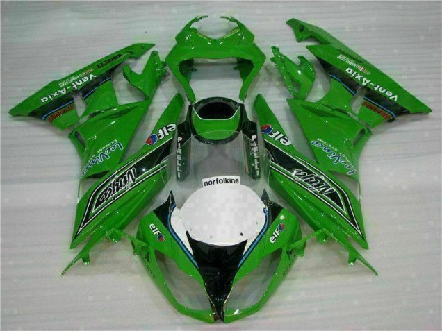 Best 2009-2012 Green Black LeoVince Kawasaki ZX6R Motorcycle Fairing Kit Canada Best 2009-2012 Green Black LeoVince Kawasaki ZX6R Motorcycle Fairing Kit Canada