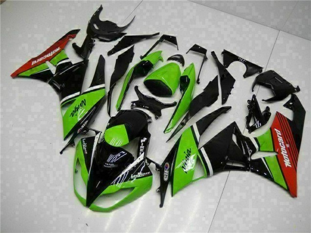 Best 2009-2012 Green Black Red Kawasaki ZX6R Bike Fairing Canada Best 2009-2012 Green Black Red Kawasaki ZX6R Bike Fairing Canada