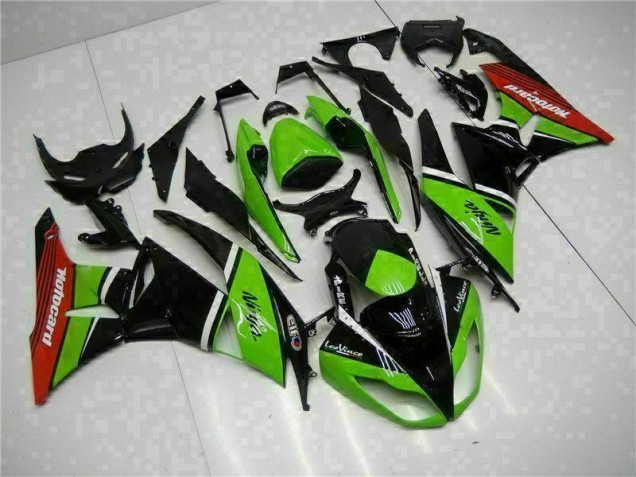Best 2009-2012 Green Black Red Kawasaki ZX6R Bike Fairing Canada Best 2009-2012 Green Black Red Kawasaki ZX6R Bike Fairing Canada
