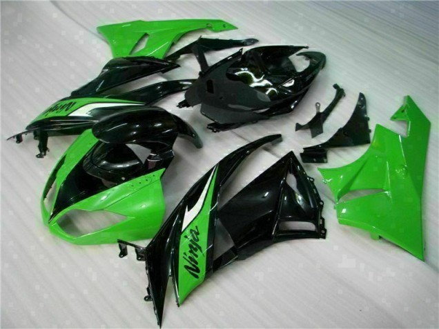 Best 2009-2012 Black Green Kawasaki ZX6R Bike Fairing Kit Canada Best 2009-2012 Black Green Kawasaki ZX6R Bike Fairing Kit Canada