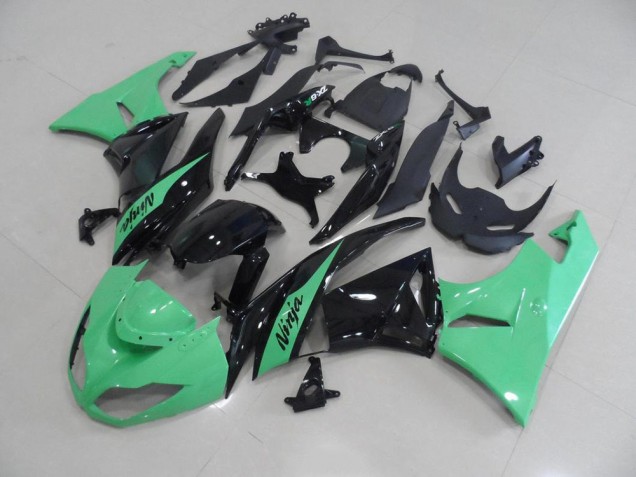 Best 2009-2012 Metallic Green Kawasaki ZX6R Motorbike Fairing Kits Canada Best 2009-2012 Metallic Green Kawasaki ZX6R Motorbike Fairing Kits Canada