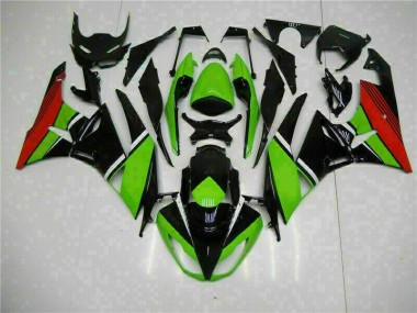 Best 2009-2012 Black Green Red Kawasaki ZX6R Bike Fairing Kit Canada