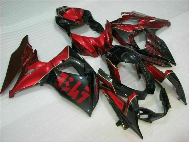Best 2009-2016 Red Flame Black Suzuki GSXR1000 Motorcycle Replacement Fairings Canada