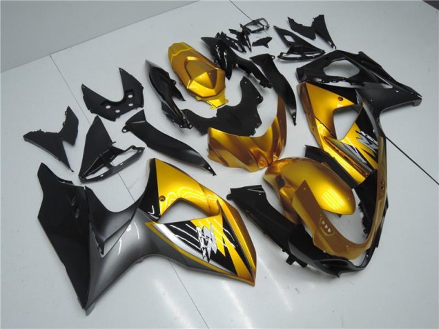 Best 2009-2016 Golden Black Suzuki GSXR1000 Motorcyle Fairings Canada