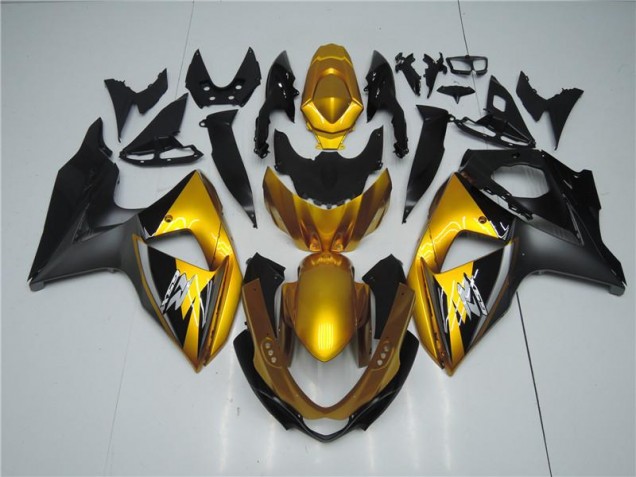 Best 2009-2016 Golden Black Suzuki GSXR1000 Motorcyle Fairings Canada