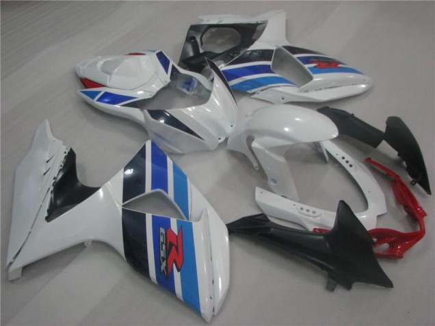 Best 2009-2016 White Blue Suzuki GSXR1000 Replacement Fairings Canada