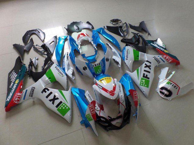 Best 2009-2016 Light Blue Fixi Suzuki GSXR 1000 K9 Motorcycle Fairing Kits Canada