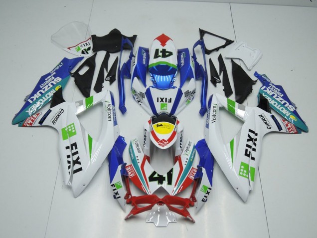 Best 2009-2016 Fixi Light Blue Suzuki GSXR 1000 K9 Replacement Fairings Canada
