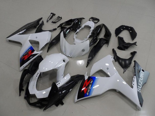 Best 2009-2016 White Silver Suzuki GSXR 1000 K9 Motorcycle Fairing Kit Canada