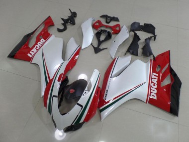 Best 2011-2014 White Red Ducati 1199 Motorcycle Fairing Kits Canada
