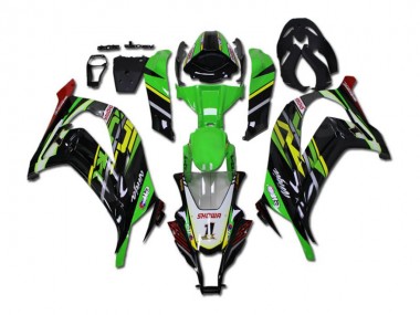 Best 2011-2015 Green Black Kawasaki ZX10R Bike Fairings Canada