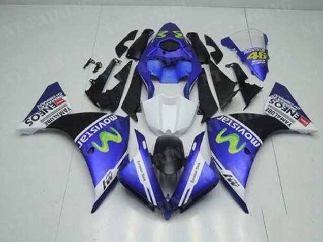 Best 2012-2014 Blue White Black Yamaha YZF R1 Motorcycle Replacement Fairings Canada Best 2012-2014 Blue White Black Yamaha YZF R1 Motorcycle Replacement Fairings Canada