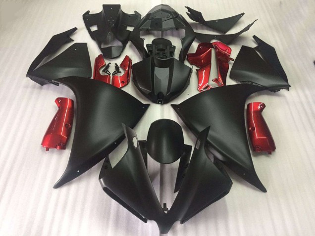 Best 2012-2014 Matte Black Glossy Red Yamaha YZF R1 Moto Fairings Canada Best 2012-2014 Matte Black Glossy Red Yamaha YZF R1 Moto Fairings Canada