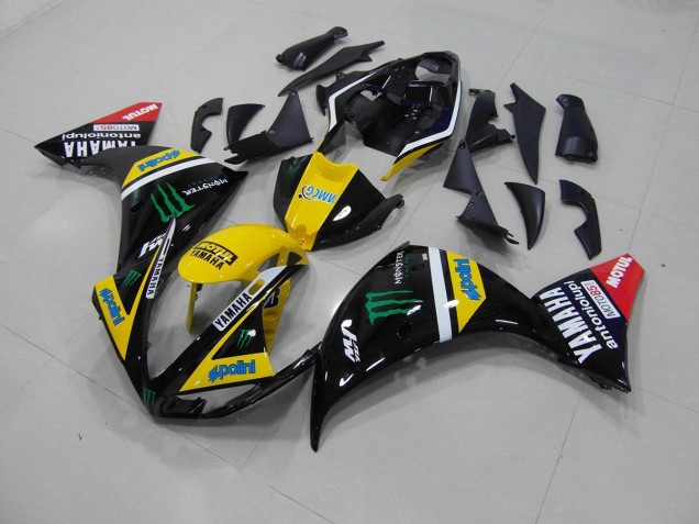 Best 2012-2014 Yellow Black Monster Yamaha YZF R1 Motor Fairings Canada
