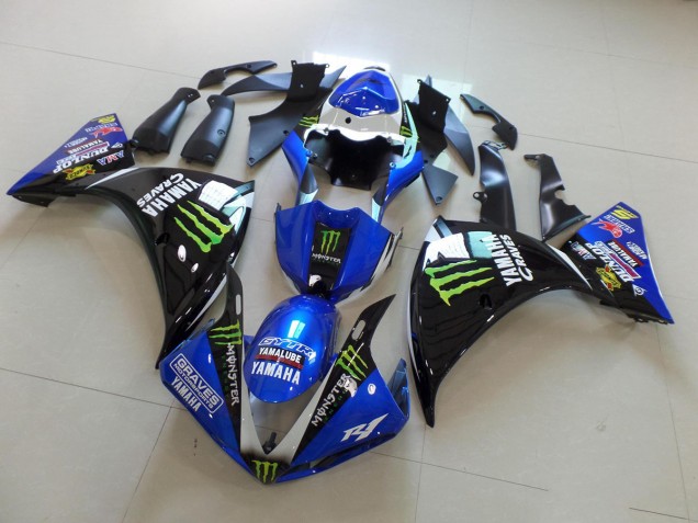 Best 2012-2014 Blue Black Monster Yamaha YZF R1 Motorbike Fairing Canada Best 2012-2014 Blue Black Monster Yamaha YZF R1 Motorbike Fairing Canada