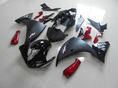 Best 2012-2014 Matte Black Red Yamaha YZF R1 Bike Fairing Kit Canada