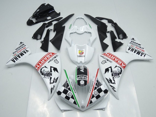 Best 2012-2014 White Black Abrath Yamaha YZF R1 Motorcycle Replacement Fairings Canada Best 2012-2014 White Black Abrath Yamaha YZF R1 Motorcycle Replacement Fairings Canada