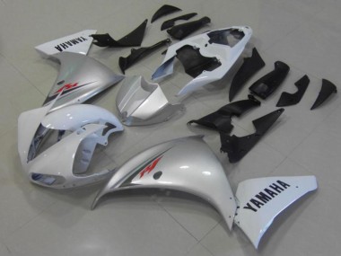 Best 2012-2014 White Silver Yamaha YZF R1 Motorcycle Fairings Canada