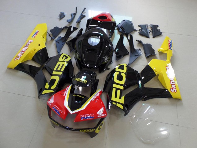 Best 2013-2021 Yellow Black Geico Honda CBR600RR Motorcyle Fairings Canada Best 2013-2021 Yellow Black Geico Honda CBR600RR Motorcyle Fairings Canada