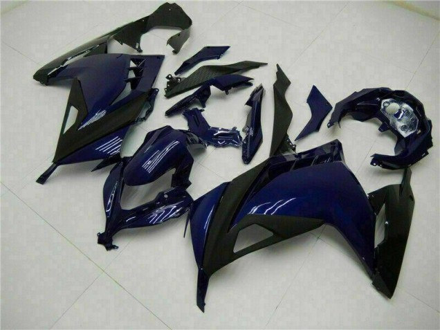 Best 2013-2016 Blue Black Kawasaki EX300 Motorcycle Fairings Kits Canada