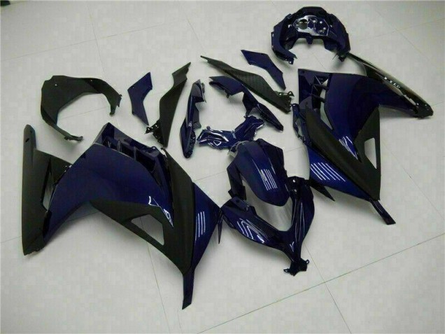 Best 2013-2016 Blue Black Kawasaki EX300 Motorcycle Fairings Kits Canada