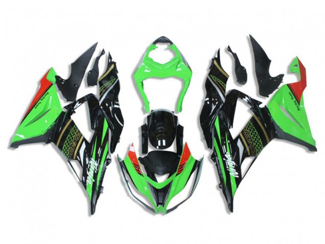 Best 2013-2018 Green Black Kawasaki ZX6R Bike Fairing Kit Canada Best 2013-2018 Green Black Kawasaki ZX6R Bike Fairing Kit Canada